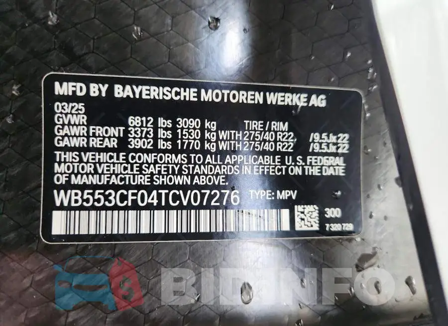 WB553CF04TCV07276 Photo# 13