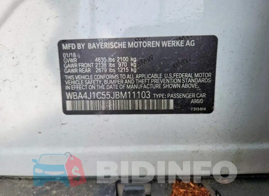 WBA4J1C55JBM11103 Photo# 13
