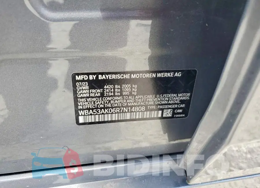 WBA53AK06R7N14808 Photo# 12