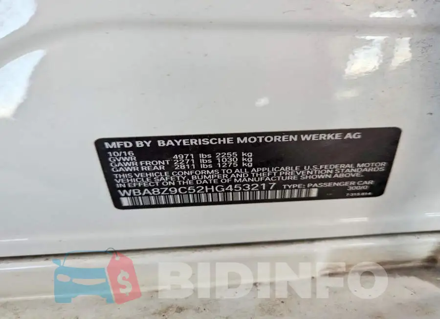 WBA8Z9C52HG453217 Photo# 12
