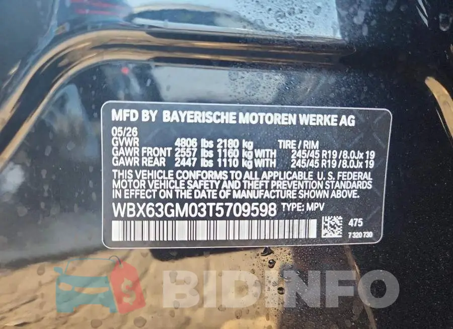 WBX63GM03T5709598 Photo# 13