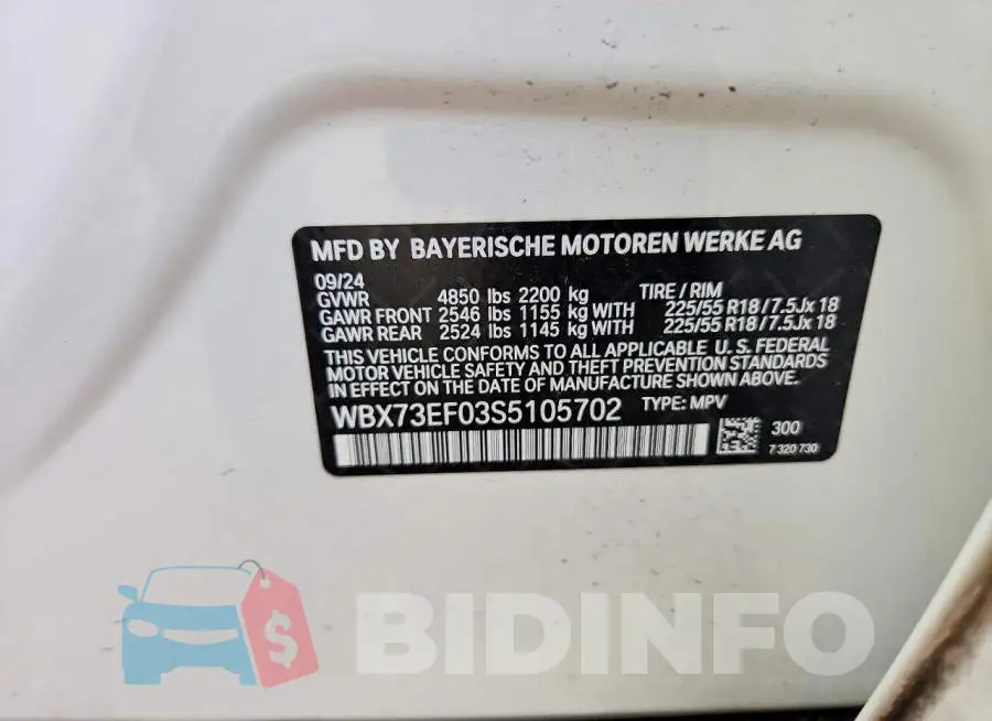 WBX73EF03S5105702 Photo# 13