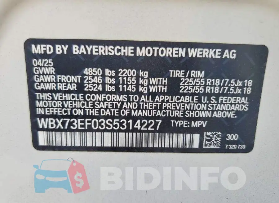 WBX73EF03S5314227 Photo# 14