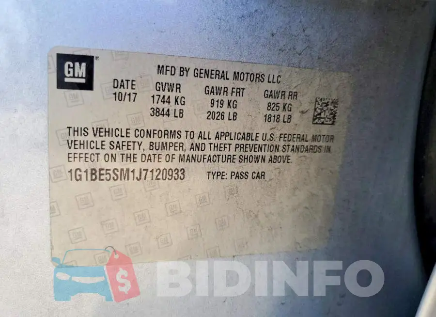 1G1BE5SM1J7120933 Photo# 13