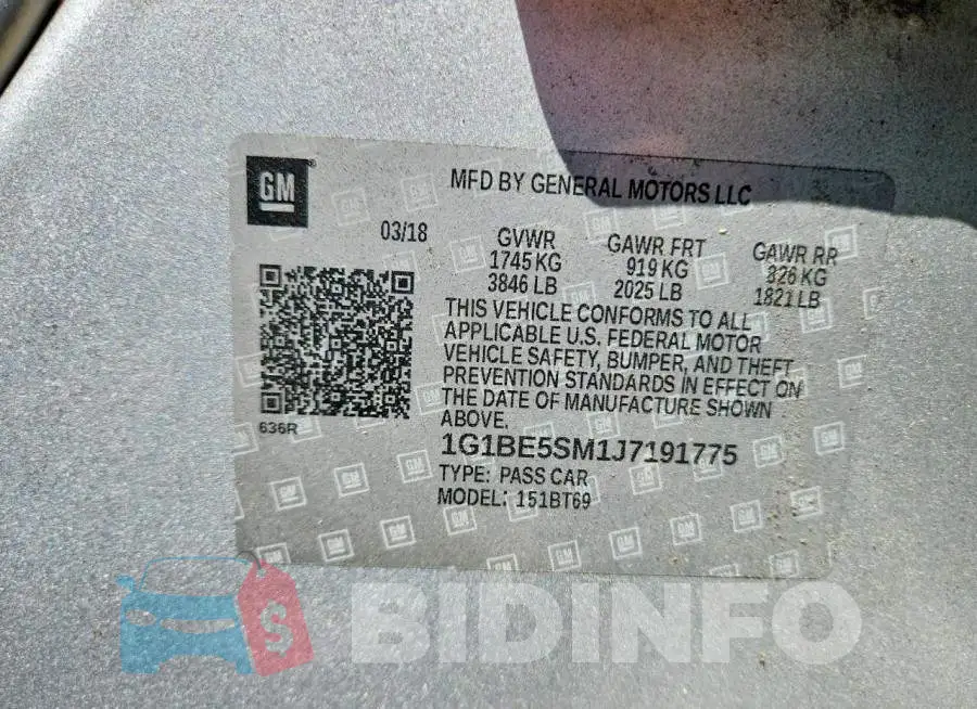 1G1BE5SM1J7191775 Photo# 12