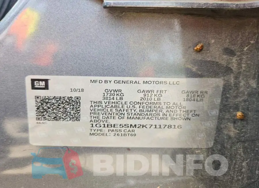 1G1BE5SM2K7117816 Photo# 12