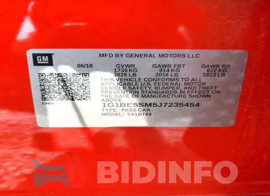 1G1BE5SM5J7235454 Photo# 13