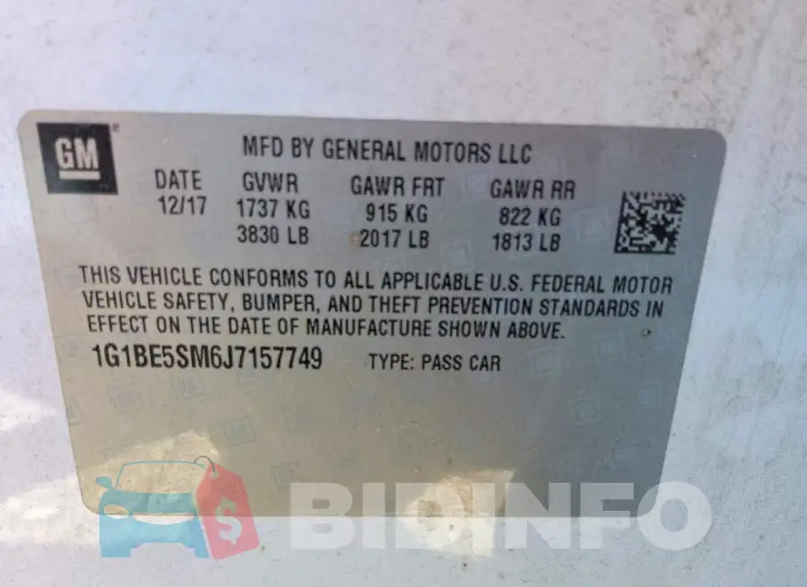 1G1BE5SM6J7157749 Photo# 12