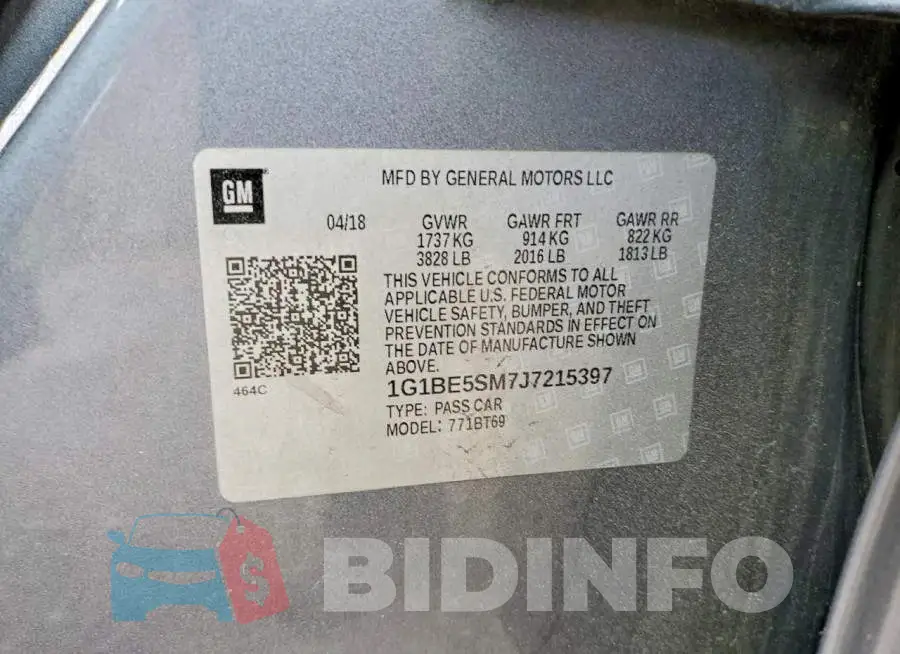 1G1BE5SM7J7215397 Photo# 12