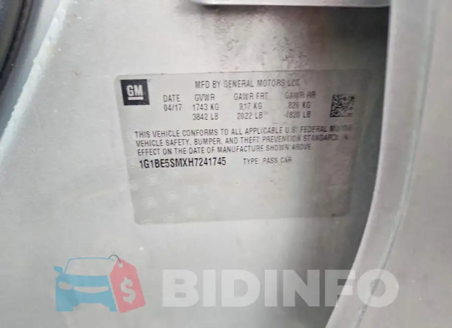 1G1BE5SMXH7241745 Photo# 12