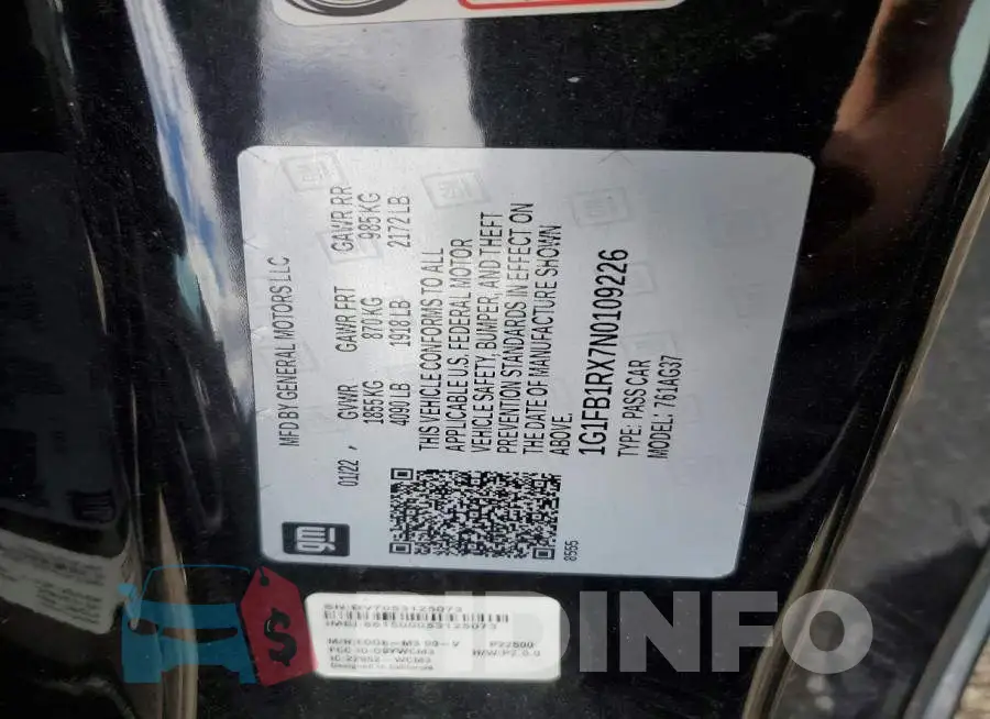 1G1FB1RX7N0109226 Photo# 12