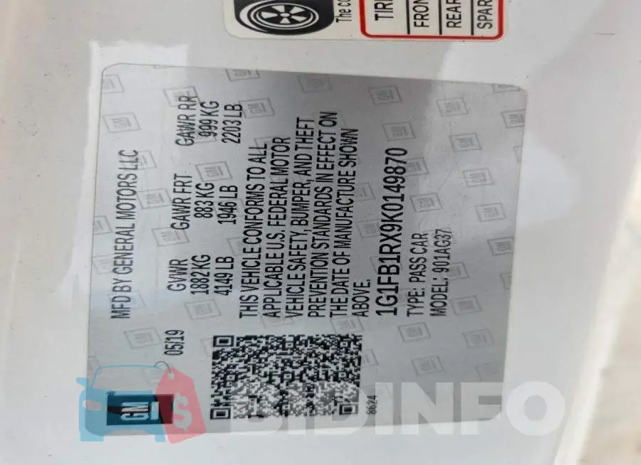 1G1FB1RX9K0149870 Photo# 12