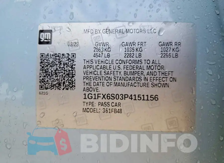 1G1FX6S03P4151156 Photo# 12
