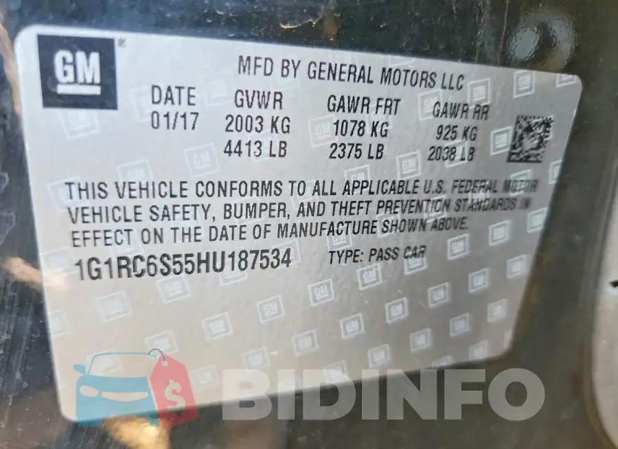 1G1RC6S55HU187534 Photo# 12