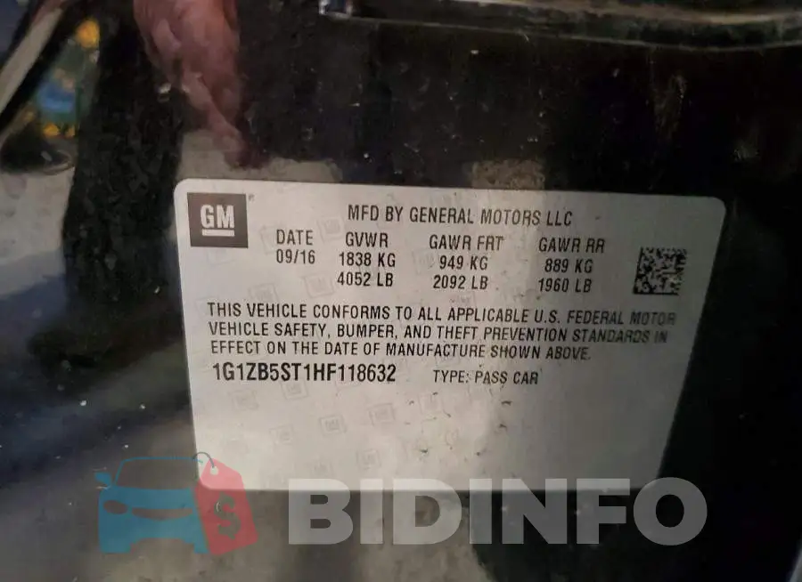1G1ZB5ST1HF118632 Photo# 12