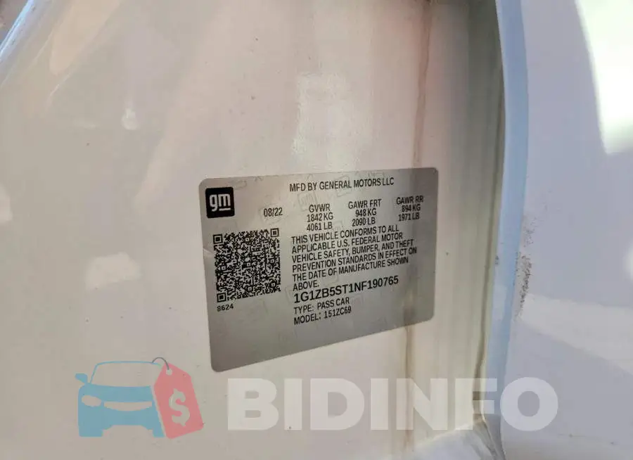 1G1ZB5ST1NF190765 Photo# 12