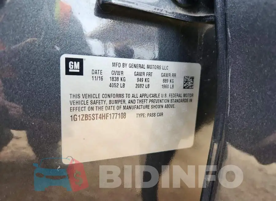 1G1ZB5ST4HF177108 Photo# 12