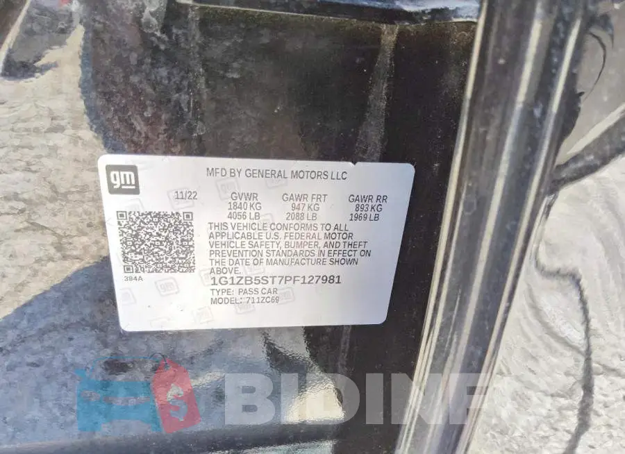 1G1ZB5ST7PF127981 Photo# 12