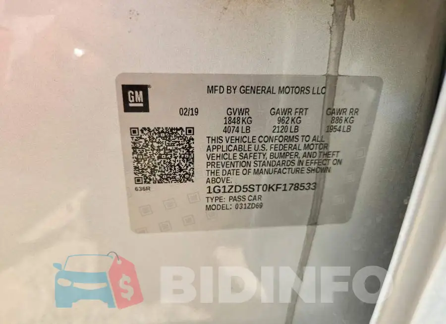 1G1ZD5ST0KF178533 Photo# 12