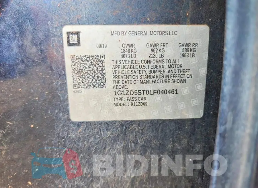 1G1ZD5ST0LF040461 Photo# 13
