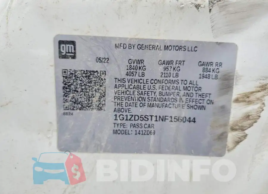 1G1ZD5ST1NF156044 Photo# 12