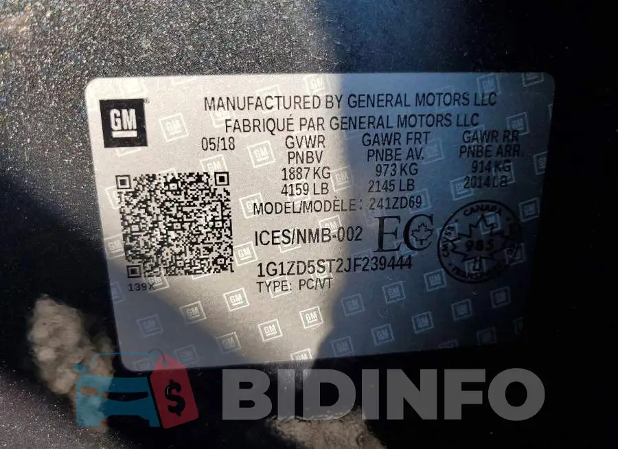 1G1ZD5ST2JF239444 Photo# 12
