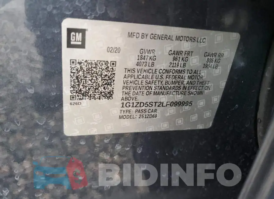1G1ZD5ST2LF099995 Photo# 12