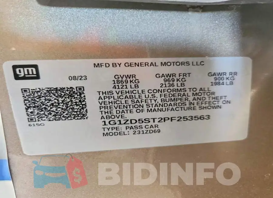 1G1ZD5ST2PF253563 Photo# 12