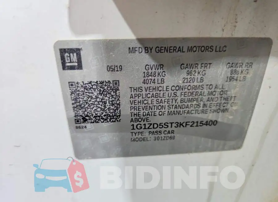 1G1ZD5ST3KF215400 Photo# 12