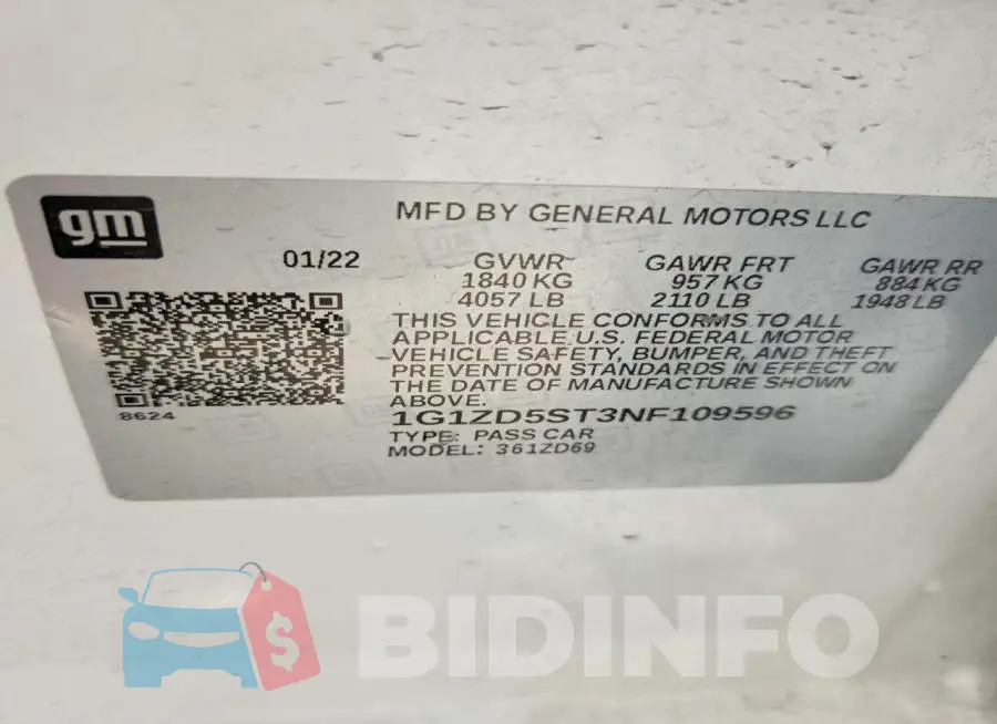 1G1ZD5ST3NF109596 Photo# 12