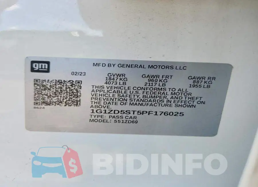 1G1ZD5ST5PF176025 Photo# 12