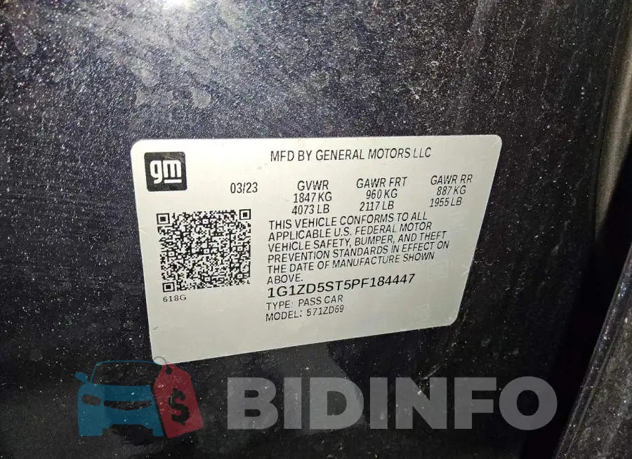 1G1ZD5ST5PF184447 Photo# 12