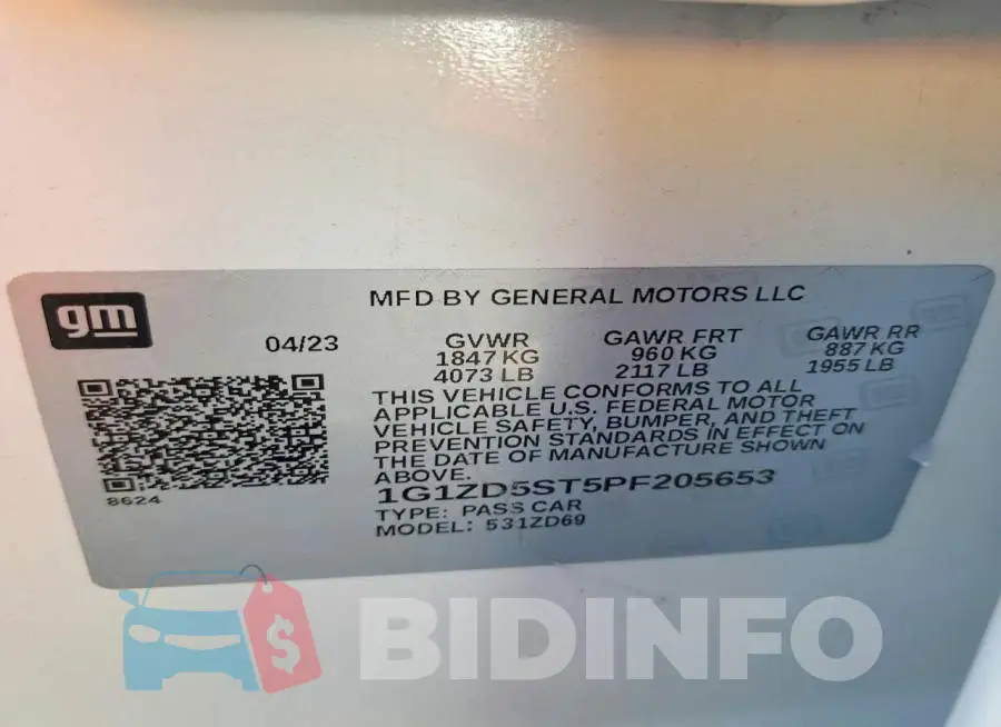 1G1ZD5ST5PF205653 Photo# 12