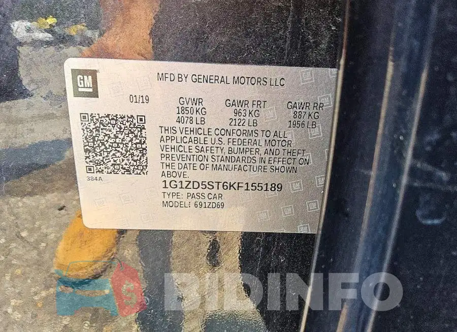 1G1ZD5ST6KF155189 Photo# 12