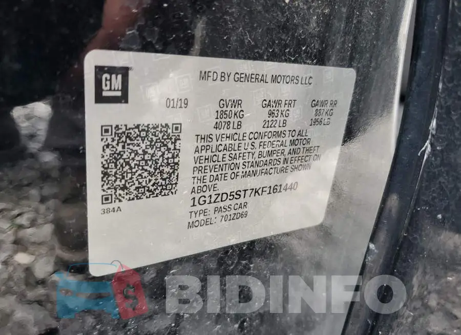 1G1ZD5ST7KF161440 Photo# 12