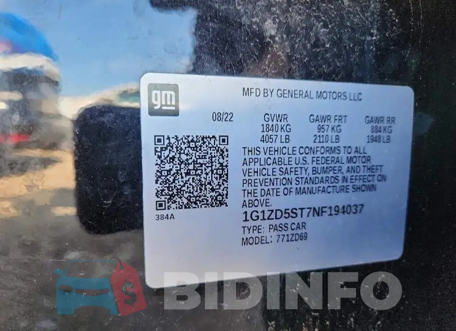 1G1ZD5ST7NF194037 Photo# 12