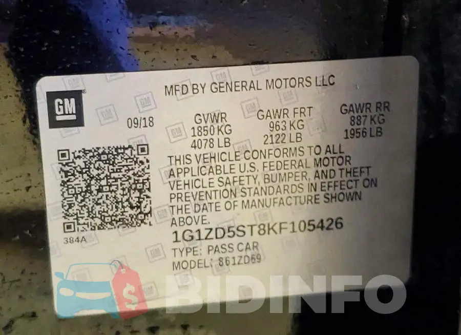 1G1ZD5ST8KF105426 Photo# 12
