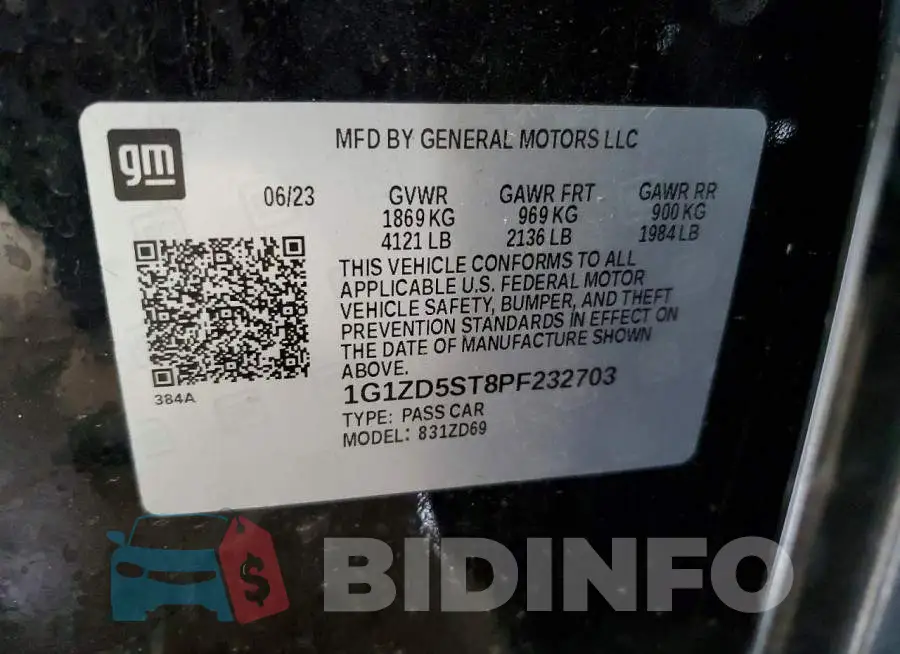 1G1ZD5ST8PF232703 Photo# 13