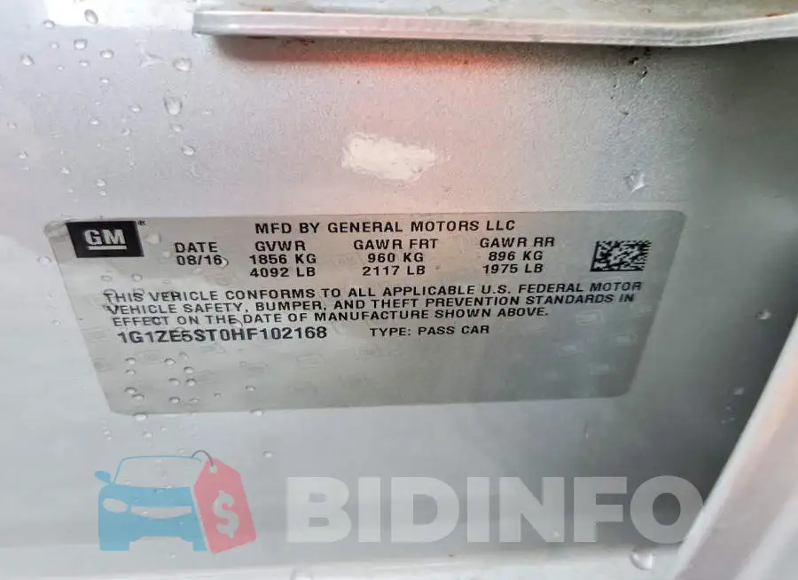 1G1ZE5ST0HF102168 Photo# 12