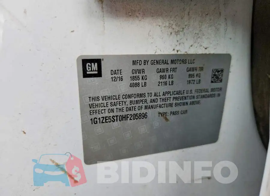 1G1ZE5ST0HF205896 Photo# 12