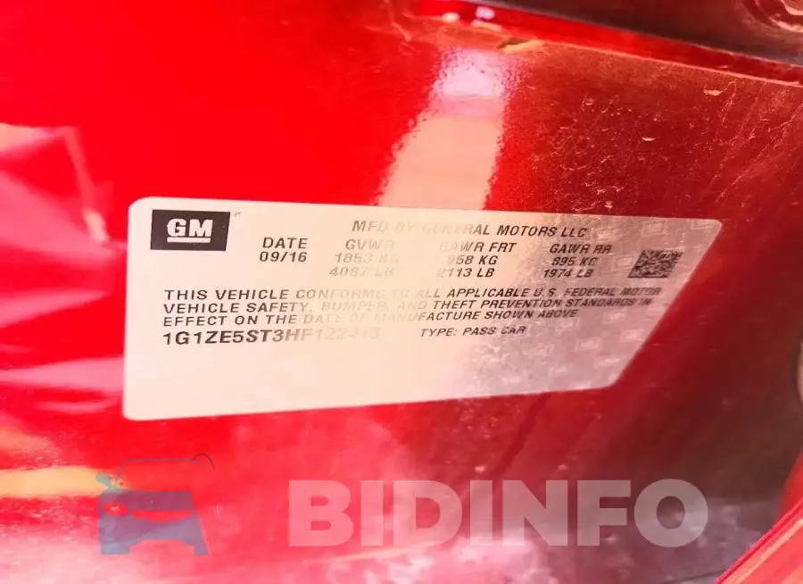 1G1ZE5ST3HF122415 Photo# 12