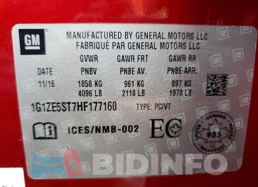1G1ZE5ST7HF177160 Photo# 12