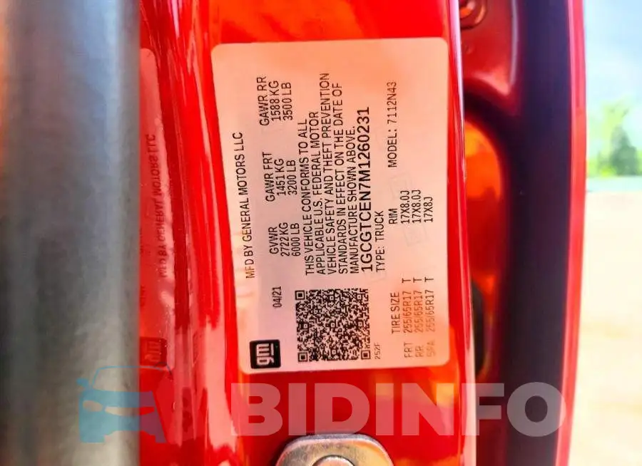 1GCGTCEN7M1260231 Photo# 12