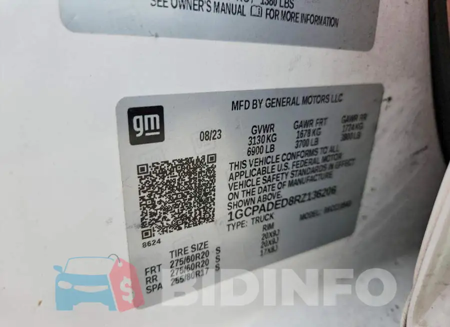 1GCPADED8RZ136206 Photo# 13