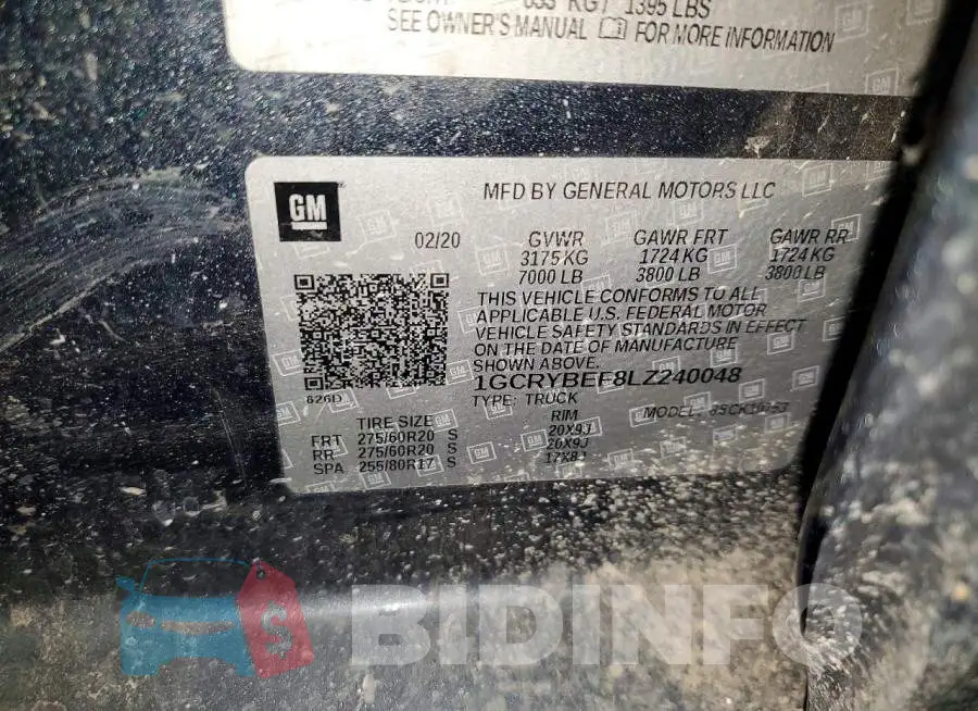 1GCRYBEF8LZ240048 Photo# 12