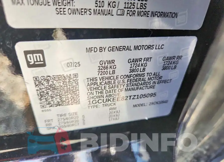 1GCUKEE82TZ105095 Photo# 12