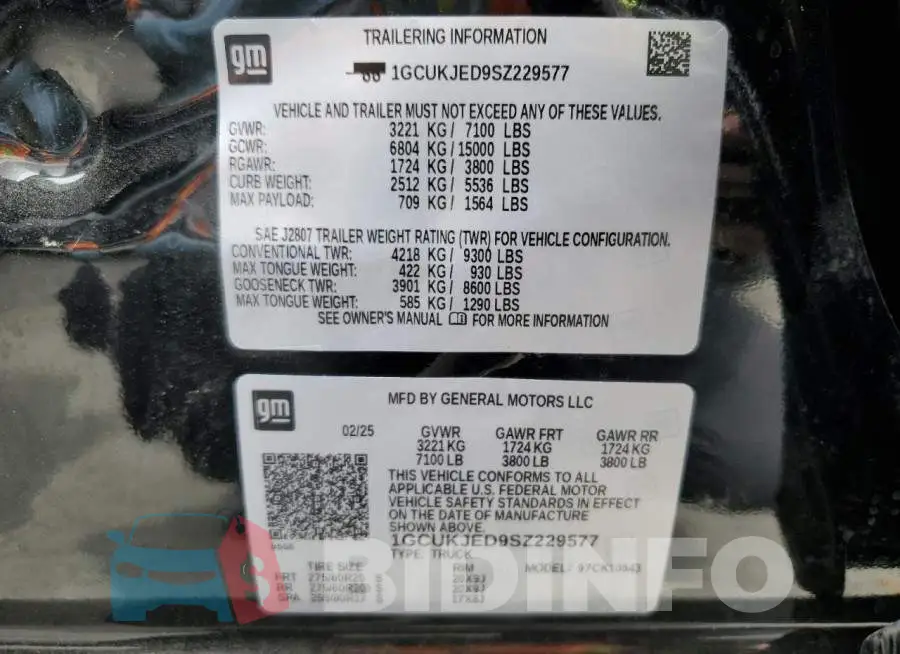 1GCUKJED9SZ229577 Photo# 12