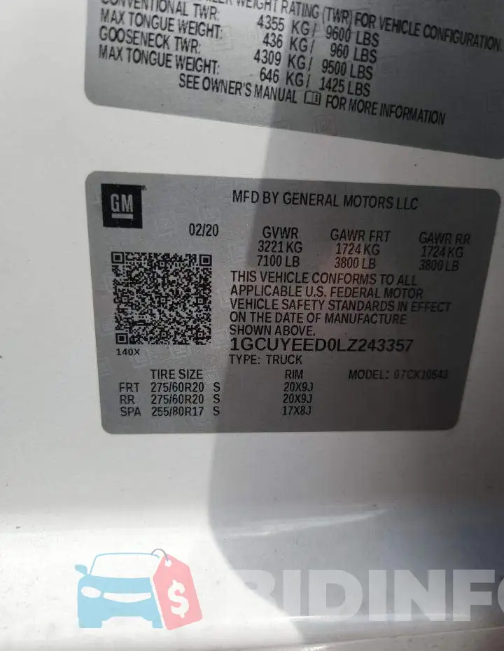 1GCUYEED0LZ243357 Photo# 12