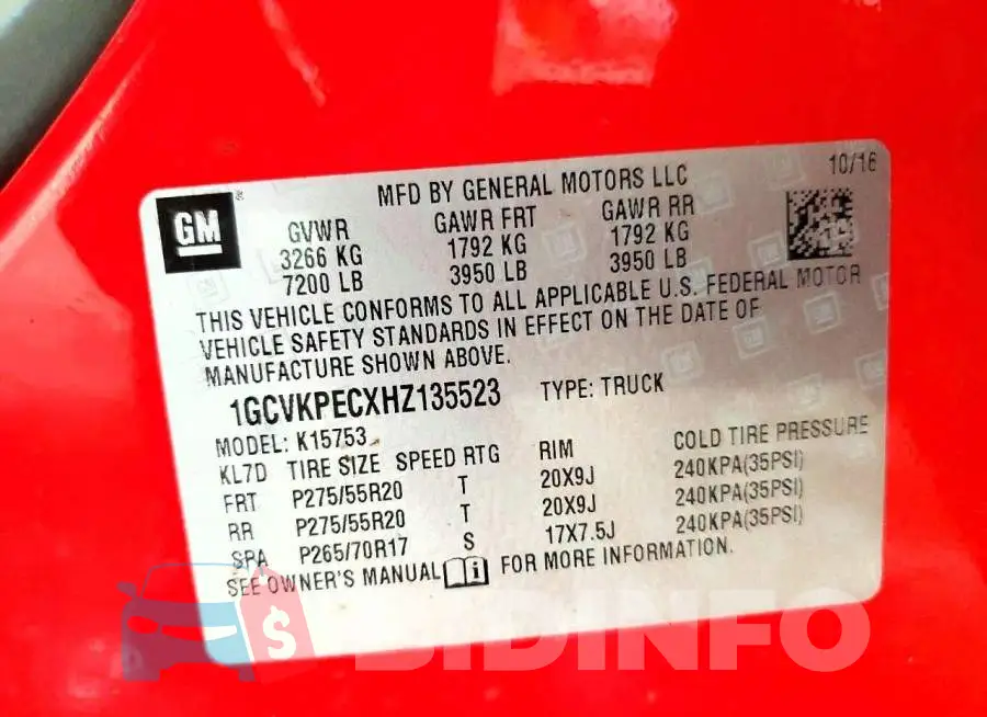 1GCVKPECXHZ135523 Photo# 12