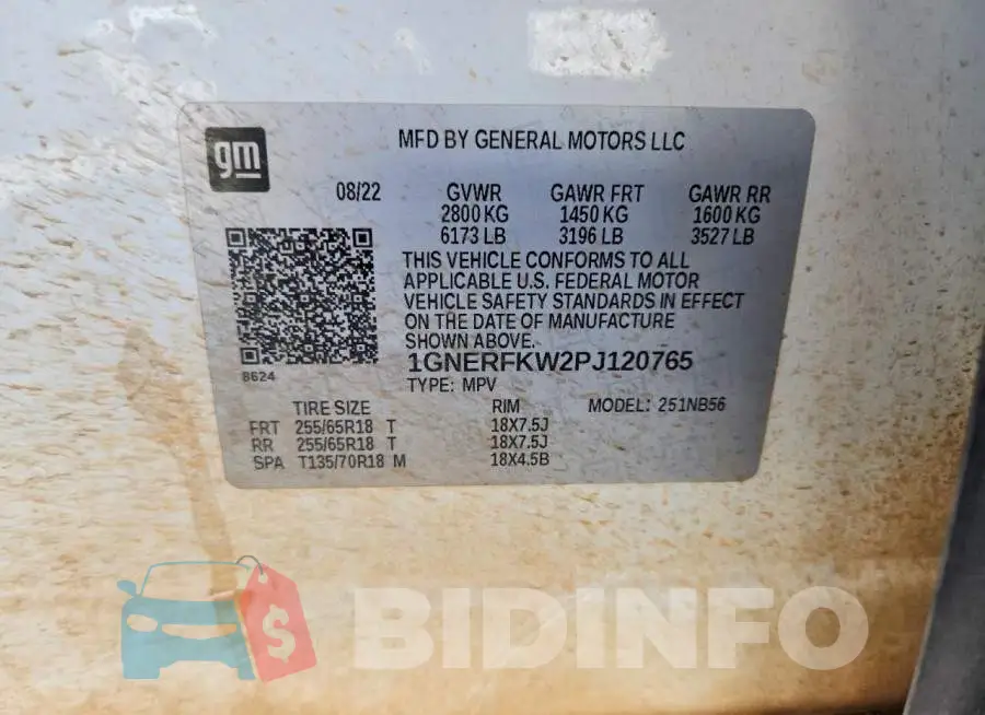 1GNERFKW2PJ120765 Photo# 13